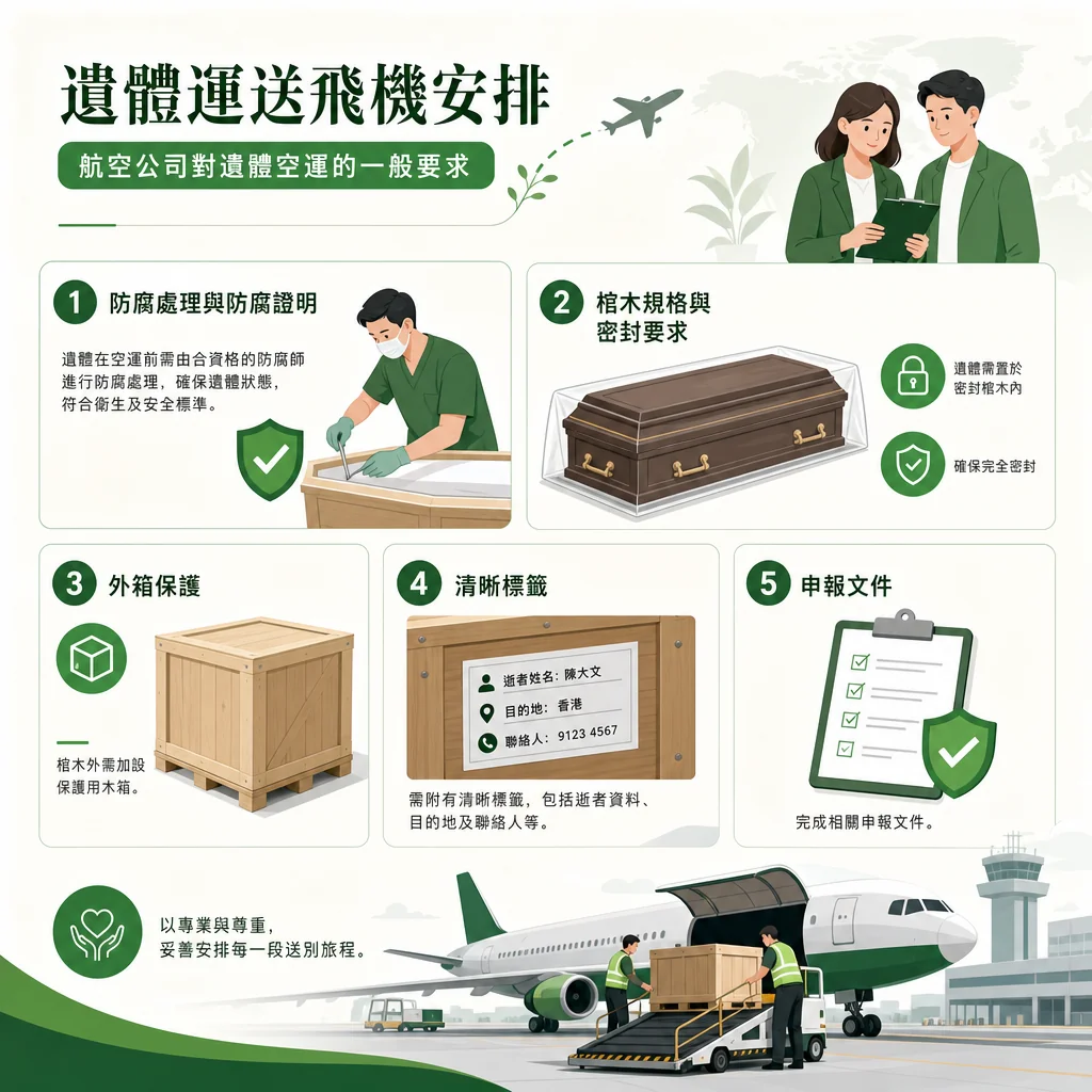 遺體運輸飛機限制與規定