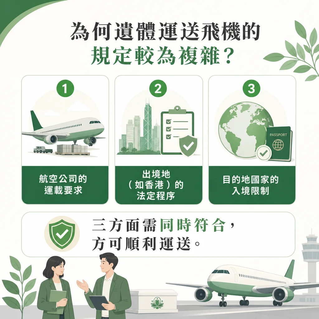 遺體空運複雜性說明