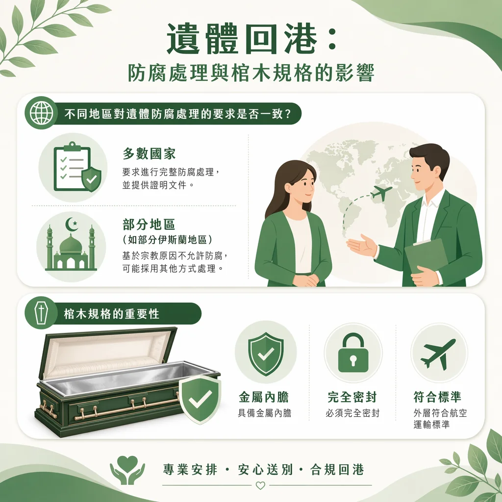 遺體防腐及棺木處理